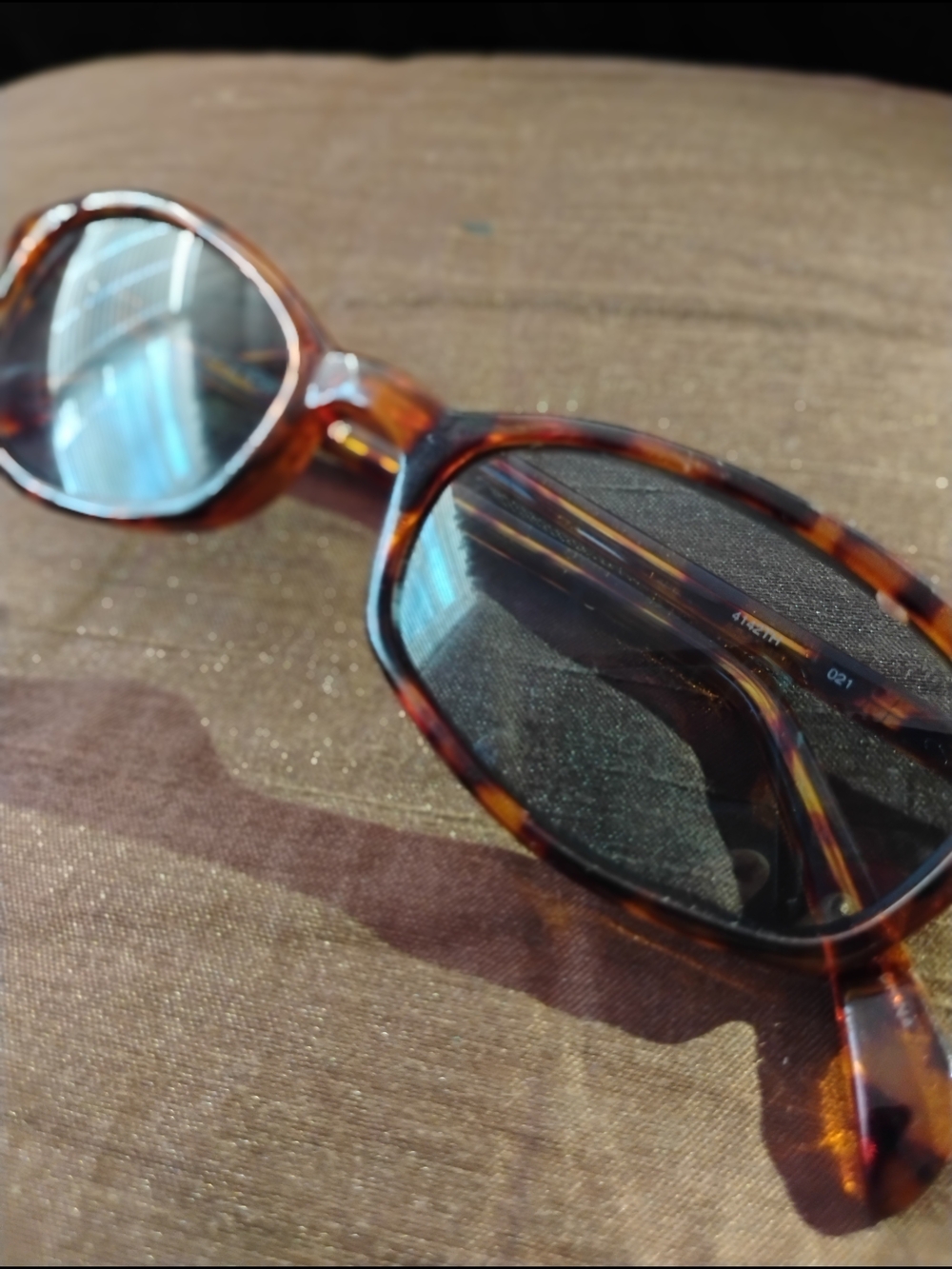 Tortoiseshell Brown Oval Sunglasses